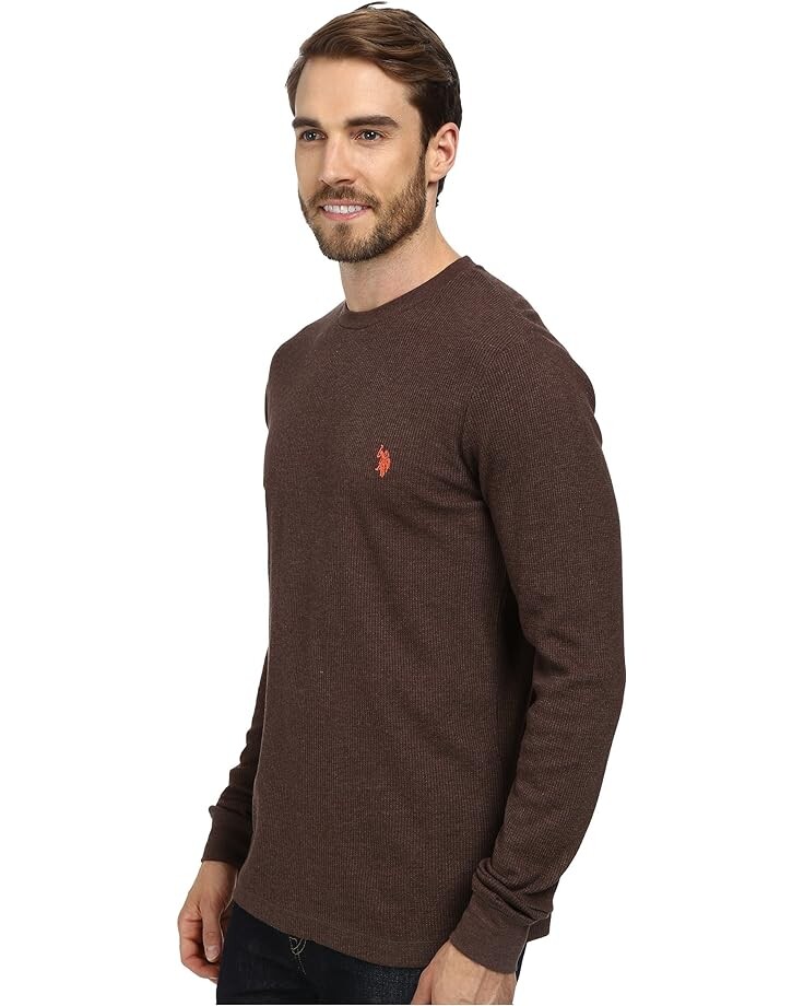 Рубашка U.S. POLO ASSN. Long Sleeve Crew Neck Solid Thermal Shirt, цвет Brown Heather
Рубашка U.S. POLO ASSN. Long Sleeve Crew Neck Solid Thermal Shirt, цвет Brown Heather