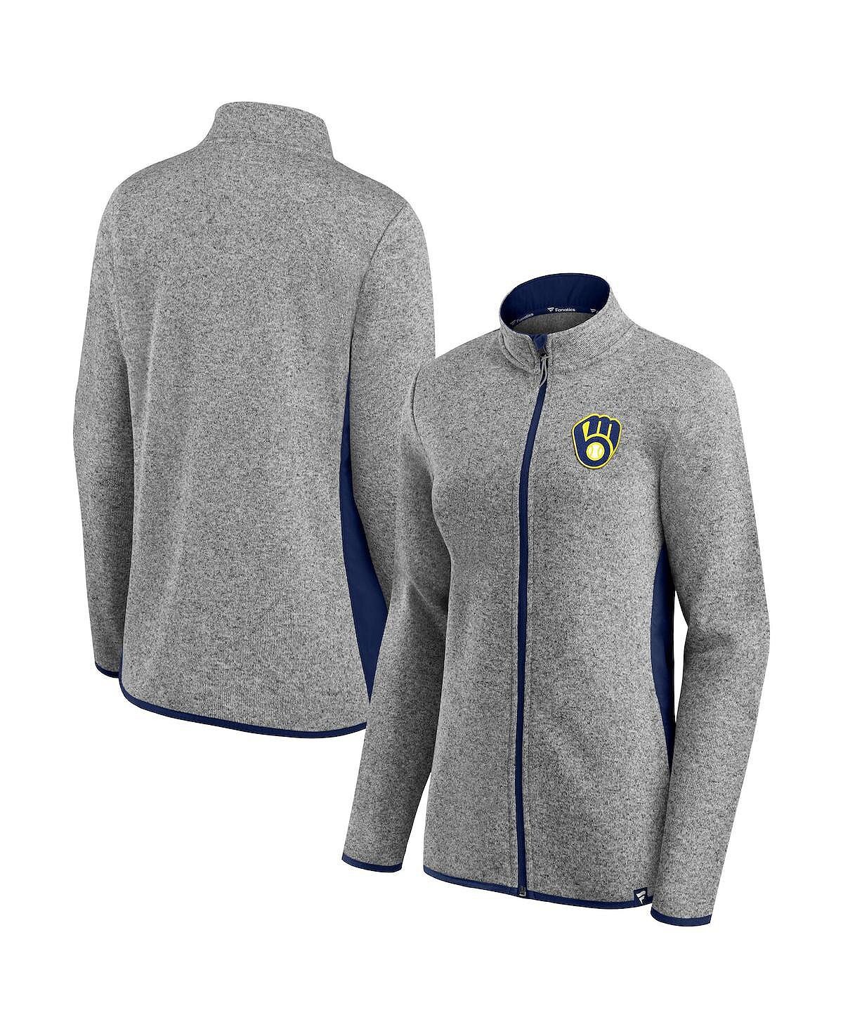 Женская флисовая куртка с фирменным логотипом Milwaukee Brewers и молнией во всю длину, темно-серый с меланжем Fanatics
Женская флисовая куртка с фирменным логотипом Milwaukee Brewers и молнией во всю длину, темно-серый с меланжем Fanatics