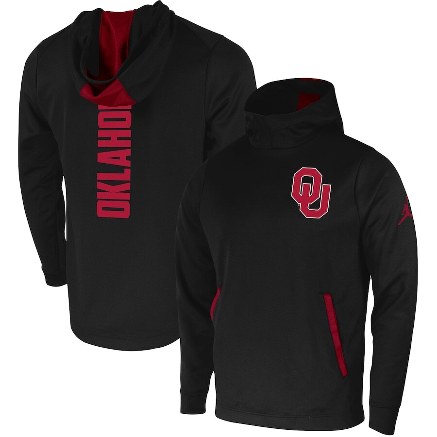 Пуловер с капюшоном Jordan Brand Oklahoma Sooners, черный 
Пуловер с капюшоном Jordan Brand Oklahoma Sooners, черный