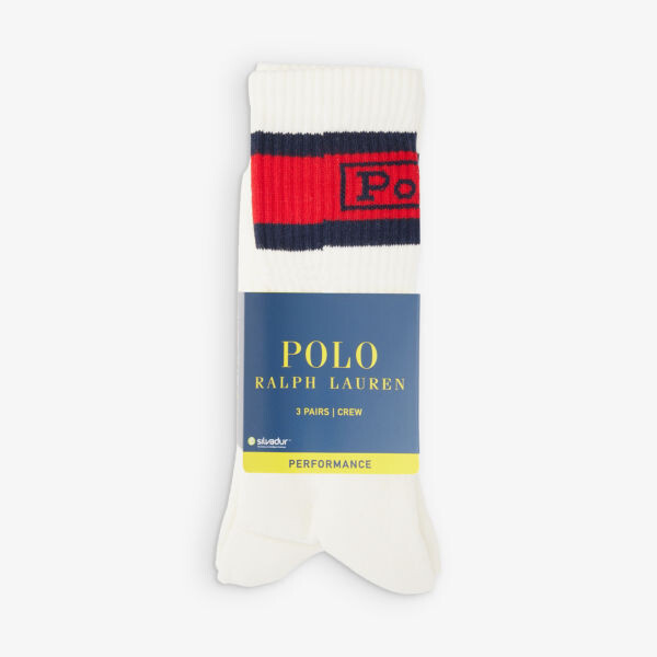 Комплект из трех носков из эластичного хлопка с фирменным принтом Polo Ralph Lauren, белый
Комплект из трех носков из эластичного хлопка с фирменным принтом Polo Ralph Lauren, белый