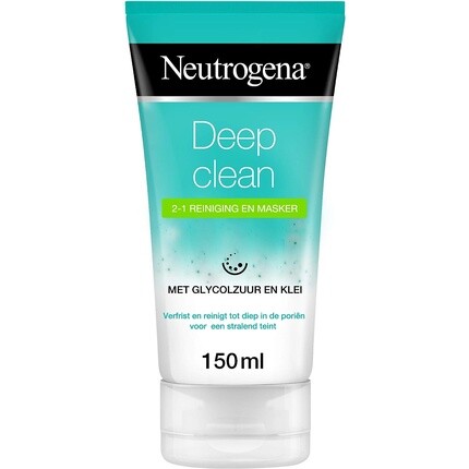 Очищающая и маска Deep Clean 2-в-1 Очищающая очищающая маска для лица и маска для лица с гликолевой кислотой и глиной 150 мл, Neutrogena
Очищающая и маска Deep Clean 2-в-1 Очищающая очищающая маска для лица и маска для лица с гликолевой кислотой и глиной 150 мл, Neutrogena