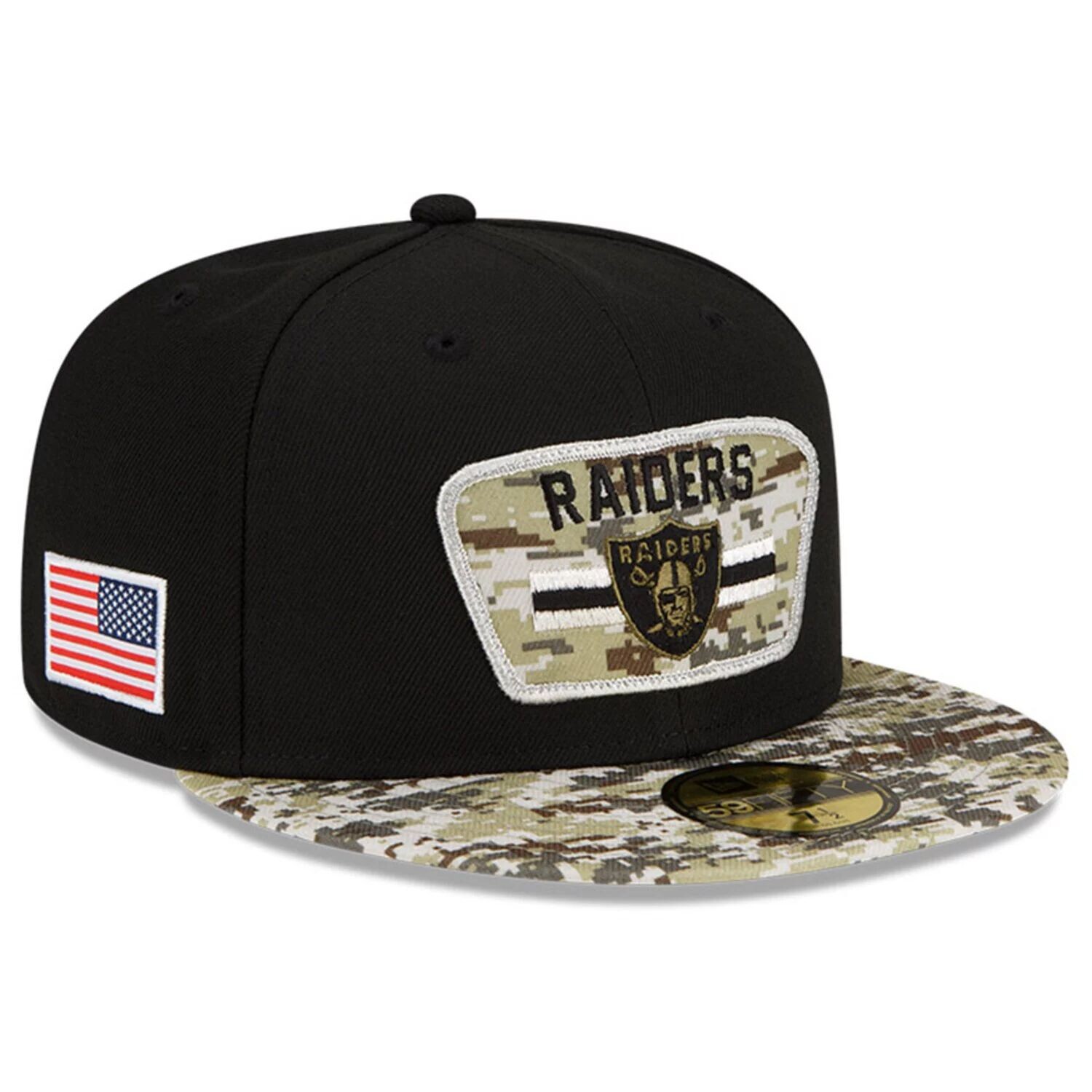 Мужская облегающая шляпа New Era Black/Camo Las Vegas Raiders 2021 Salute To Service 59FIFTY
Мужская облегающая шляпа New Era Black/Camo Las Vegas Raiders 2021 Salute To Service 59FIFTY
