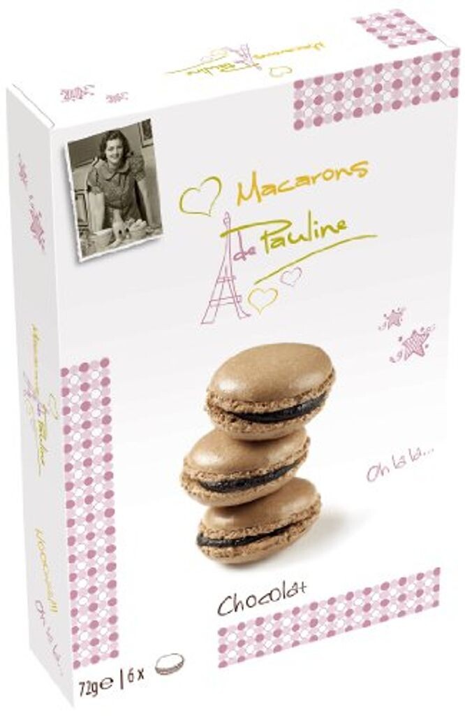 Macarons de Pauline Пирожные макароны с миндалем и шоколадным кремом, 72 г, упаковка из 3 шт. Genuport Trade Gmbh
Macarons de Pauline Пирожные макароны с миндалем и шоколадным кремом, 72 г, упаковка из 3 шт. Genuport Trade Gmbh
