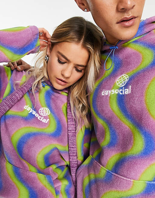 Толстовка унисекс унисекс ASOS Daysocial из флиса с волнистым принтом фиолетового и зеленого цвета по всей поверхности
Толстовка унисекс унисекс ASOS Daysocial из флиса с волнистым принтом фиолетового и зеленого цвета по всей поверхности