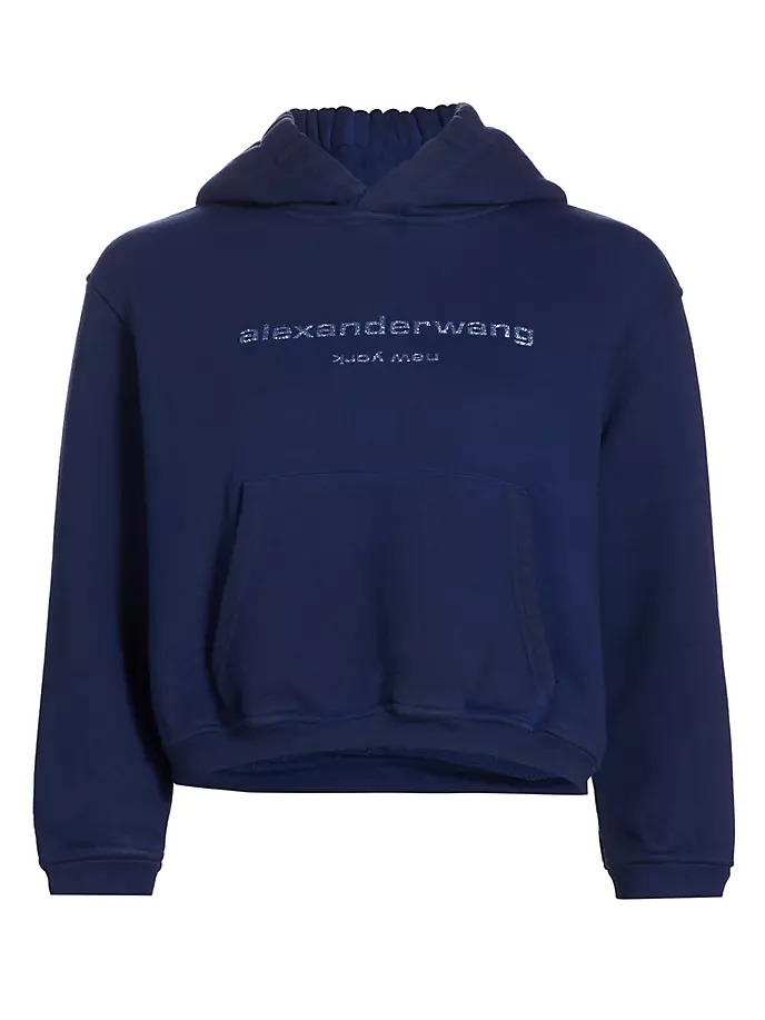 Двухцветная хлопковая толстовка с блестящим пышным логотипом Alexander Wang, цвет dark navy combo
Двухцветная хлопковая толстовка с блестящим пышным логотипом Alexander Wang, цвет dark navy combo