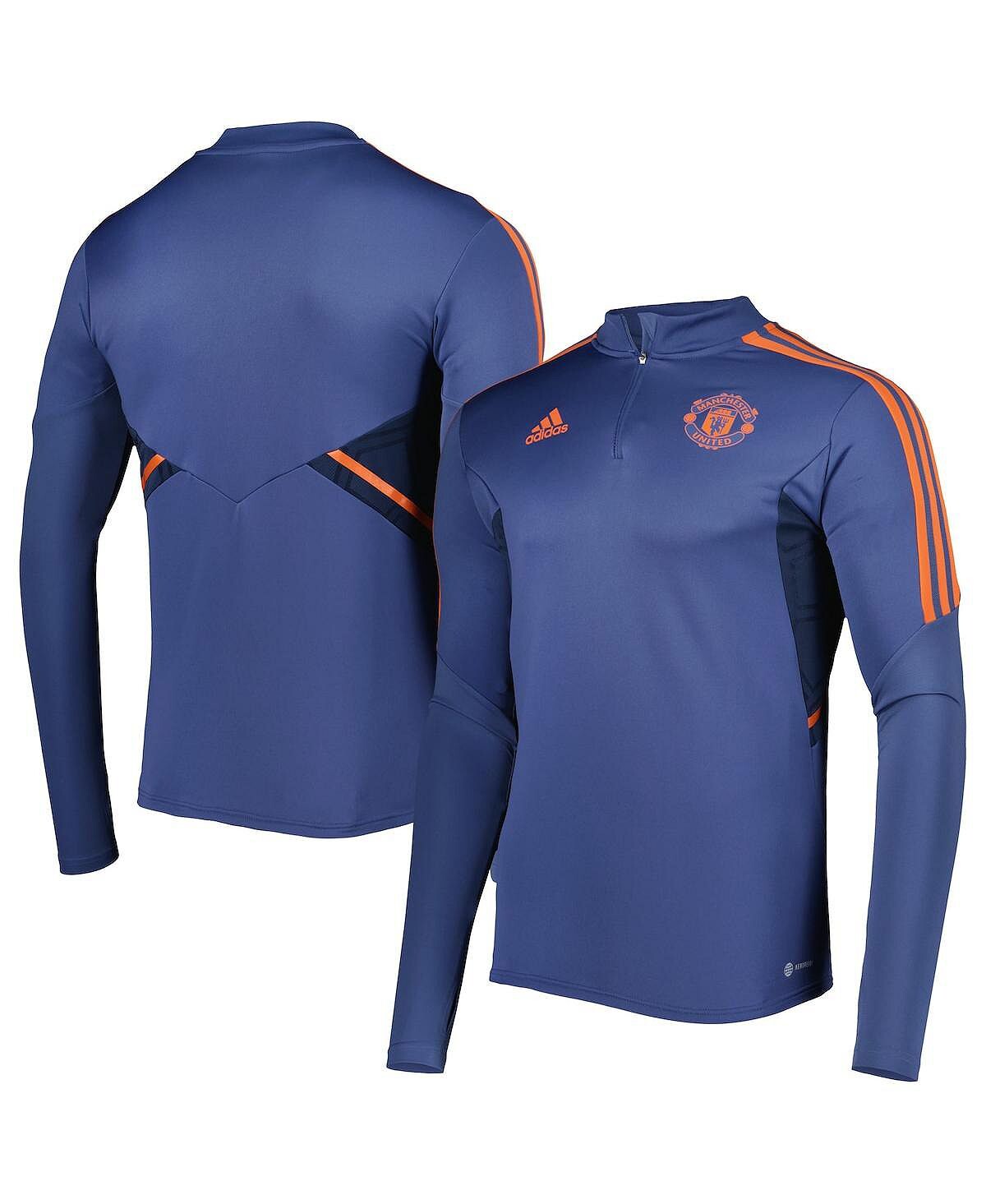 Мужская темно-синяя футболка Manchester United Team Training с молнией на четверть четверти AEROREADY adidas, Синий
Мужская темно-синяя футболка Manchester United Team Training с молнией на четверть четверти AEROREADY adidas, Синий