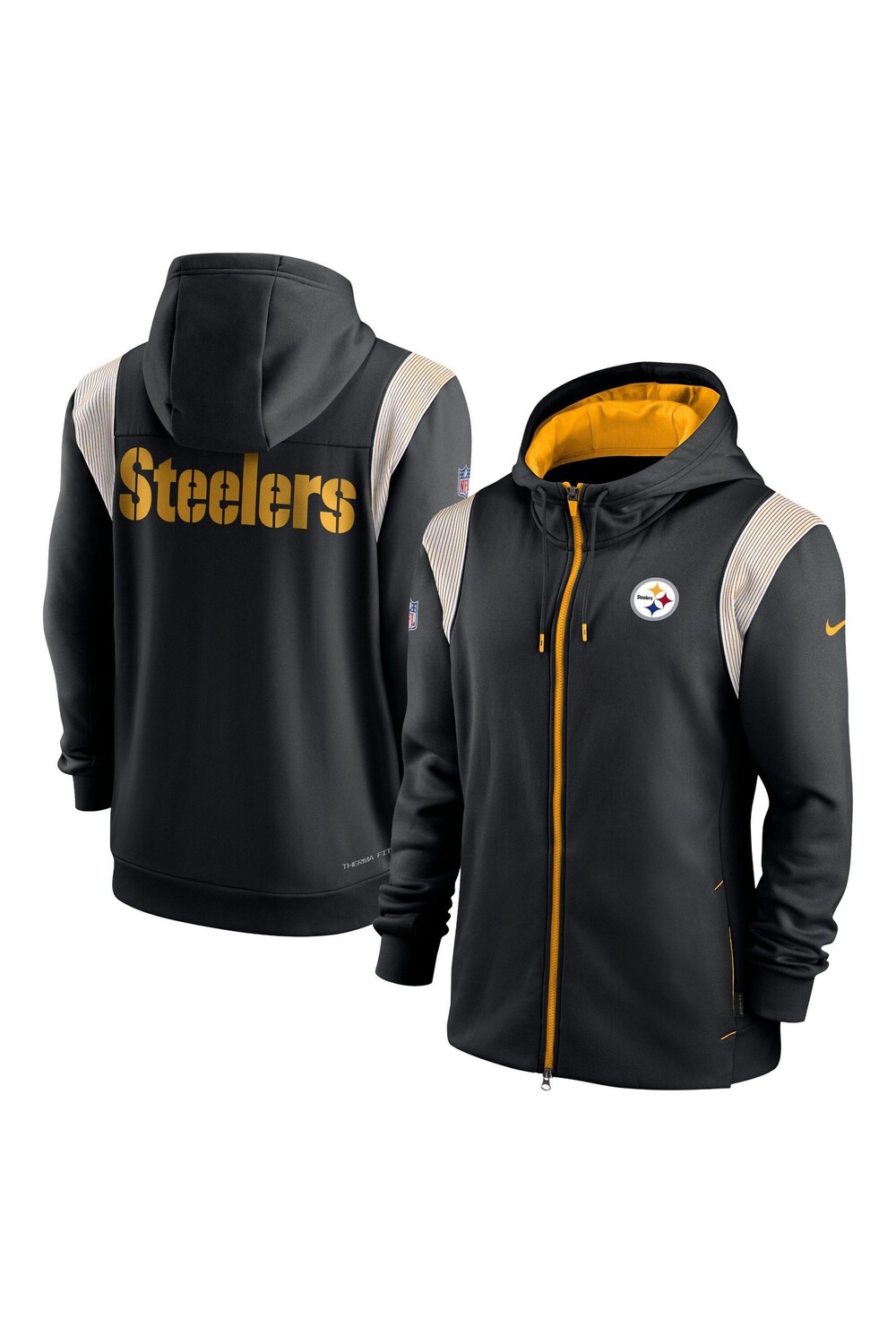 Боковые линии Polar Fanatics Pittsburgh Steelers Thermaflex с застежкой-молнией Nike, черный
Боковые линии Polar Fanatics Pittsburgh Steelers Thermaflex с застежкой-молнией Nike, черный