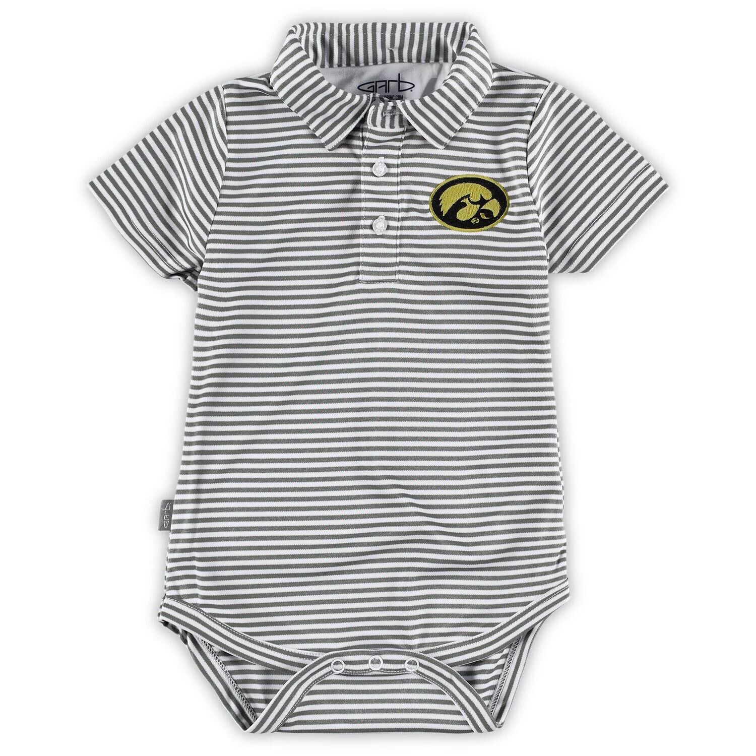 Темно-серый комбинезон-поло Infant Garb Iowa Hawkeyes Carson в полоску Unbranded
Темно-серый комбинезон-поло Infant Garb Iowa Hawkeyes Carson в полоску Unbranded
