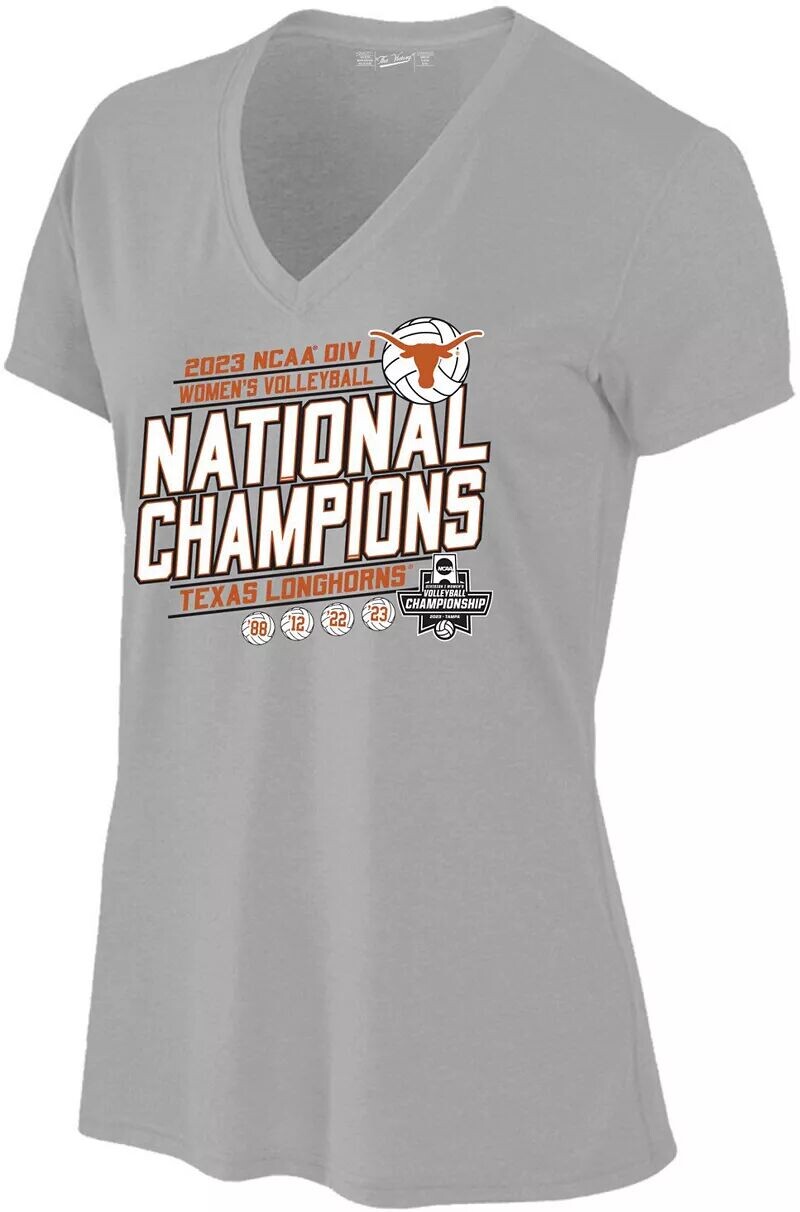 Оригинальная женская футболка Retro Brand 2023 NCAA с чемпионами по волейболу Texas Longhorns
Оригинальная женская футболка Retro Brand 2023 NCAA с чемпионами по волейболу Texas Longhorns