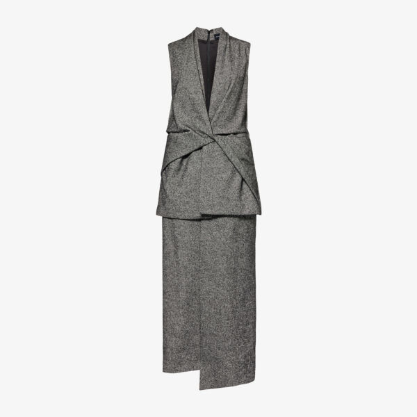 Платье макси Margo из смесовой шерсти с драпировкой на талии и без рукавов Brandon Maxwell, черный
Платье макси Margo из смесовой шерсти с драпировкой на талии и без рукавов Brandon Maxwell, черный
