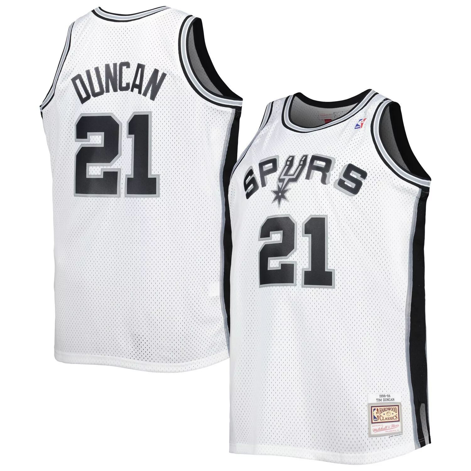 Мужская футболка Mitchell & Ness Tim Duncan White San Antonio Spurs Big & Tall Hardwood Classics 1998-99 Swingman Джерси
Мужская футболка Mitchell & Ness Tim Duncan White San Antonio Spurs Big & Tall Hardwood Classics 1998-99 Swingman Джерси