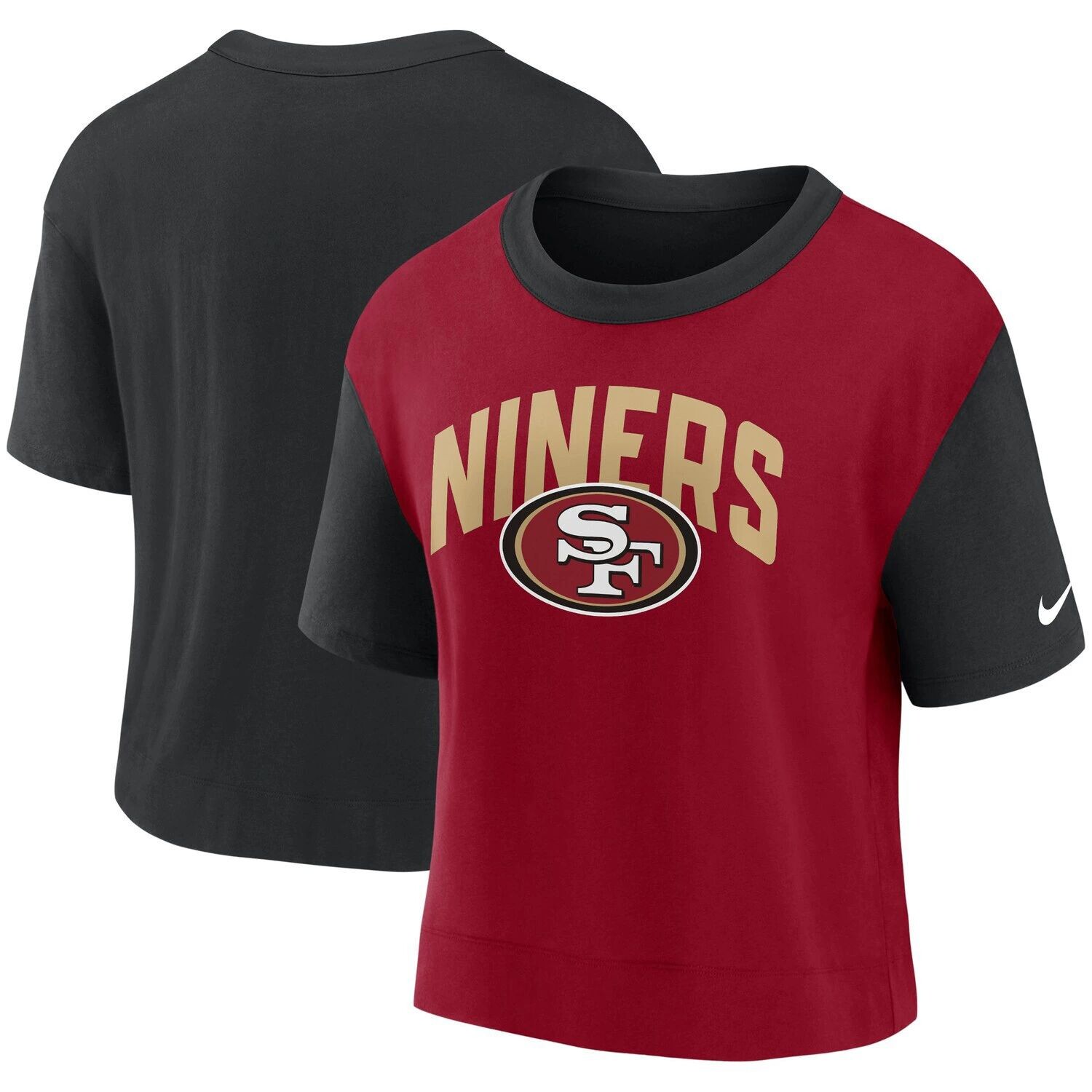 Женская модная футболка Nike San Francisco 49ers черного/алого цвета с высокими бедрами Nike, Черный
Женская модная футболка Nike San Francisco 49ers черного/алого цвета с высокими бедрами Nike, Черный