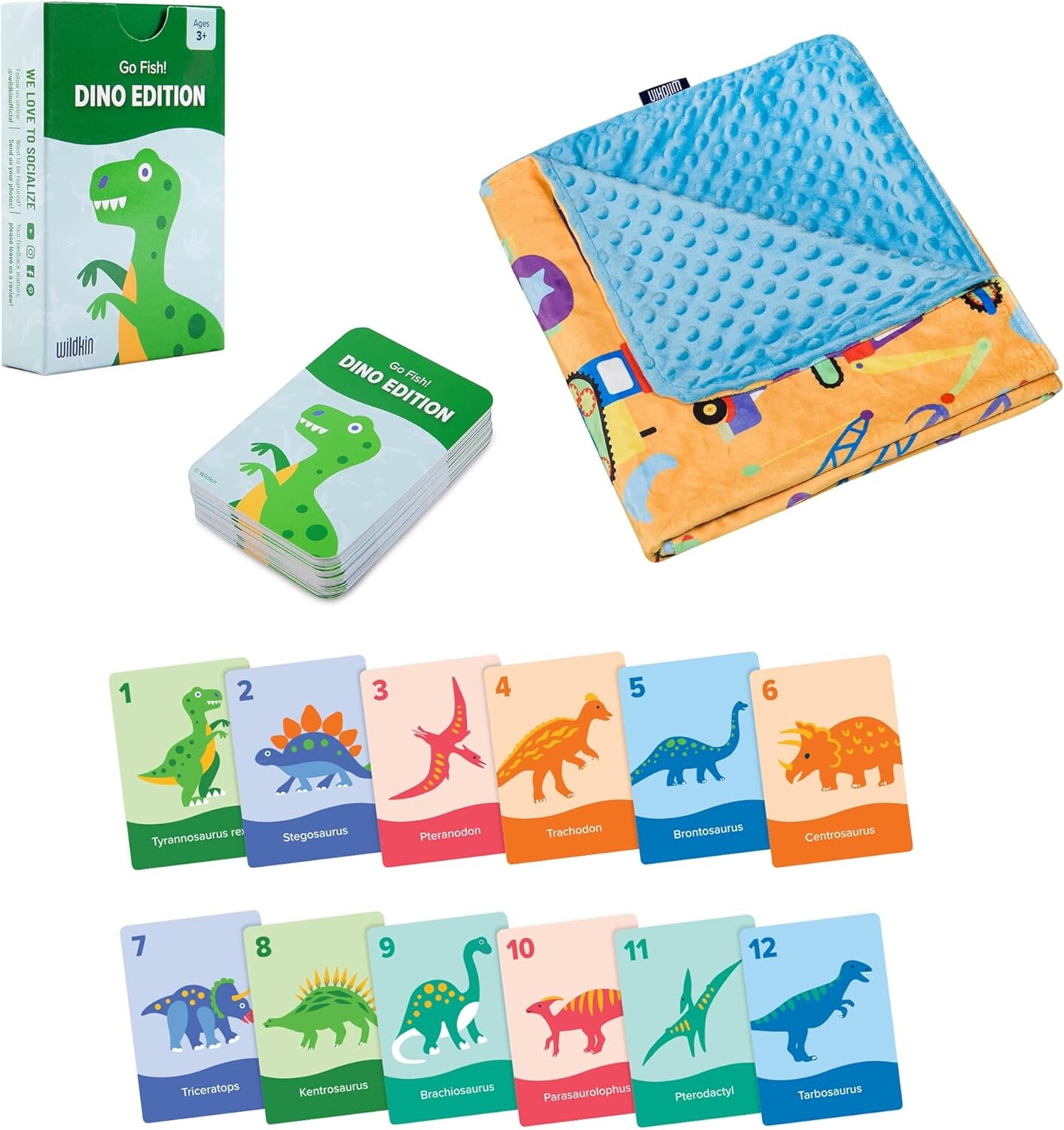Плюшевое детское одеяло Wildkin и набор карточной игры Go Fish Dino: обнимайтесь и учитесь, открывайте веселые и уютные приключения (в разработке)
Плюшевое детское одеяло Wildkin и набор карточной игры Go Fish Dino: обнимайтесь и учитесь, открывайте веселые и уютные приключения (в разработке)