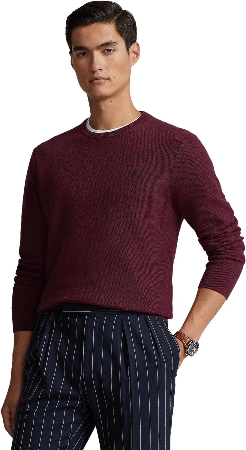 Текстурированный хлопковый свитер с круглым вырезом Polo Ralph Lauren, цвет Rich Ruby
Текстурированный хлопковый свитер с круглым вырезом Polo Ralph Lauren, цвет Rich Ruby