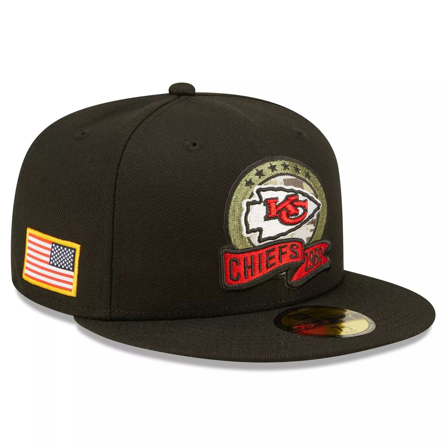 Мужская облегающая шляпа New Era Black Kansas City Chiefs 2022 Salute To Service 59FIFTY
Мужская облегающая шляпа New Era Black Kansas City Chiefs 2022 Salute To Service 59FIFTY