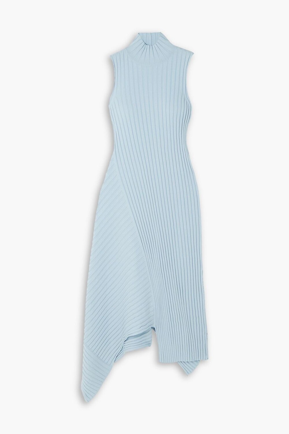 Платье-водолазка из хлопка асимметричного кроя в рубчик STELLA MCCARTNEY, синий
Платье-водолазка из хлопка асимметричного кроя в рубчик STELLA MCCARTNEY, синий