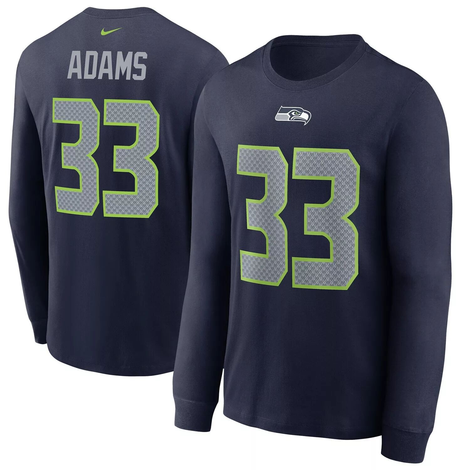 Мужская темно-синяя футболка с длинным рукавом Jamal Adams Seattle Seahawks, имя и номер игрока Nike, Синий
Мужская темно-синяя футболка с длинным рукавом Jamal Adams Seattle Seahawks, имя и номер игрока Nike, Синий