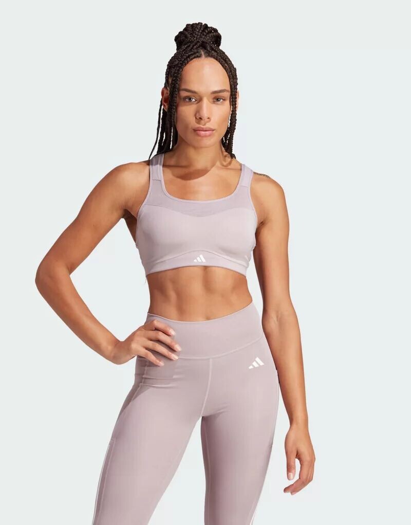 Фиолетовый спортивный бюстгальтер с высокой поддержкой adidas TLRD Impact Training adidas performance
Фиолетовый спортивный бюстгальтер с высокой поддержкой adidas TLRD Impact Training adidas performance