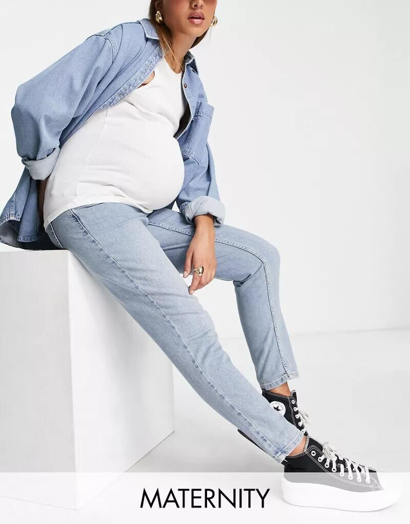 Удобные эластичные джинсы для мам Topshop выцветшего цвета с выпуклым поясом для беременных, Серый
Удобные эластичные джинсы для мам Topshop выцветшего цвета с выпуклым поясом для беременных, Серый
