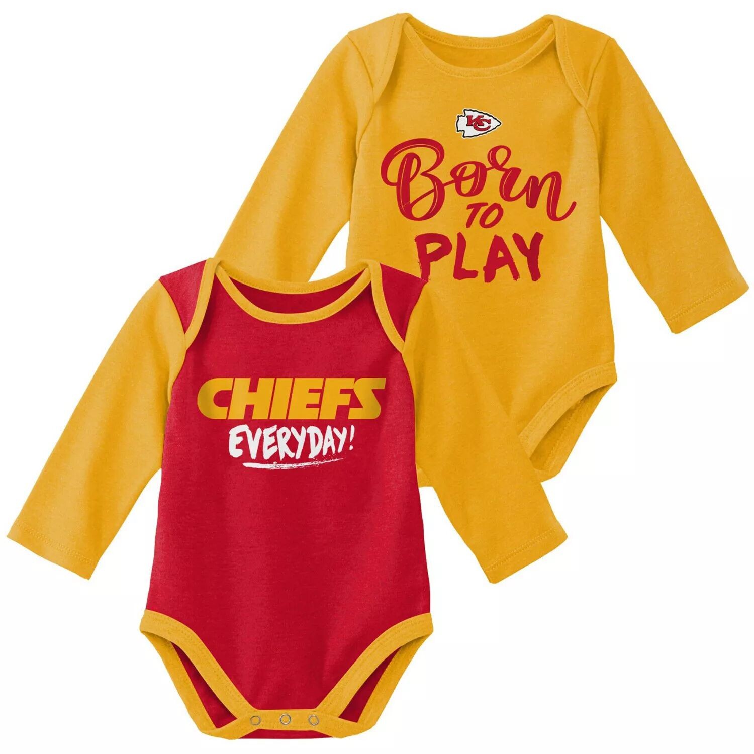 Желтый/красный комплект боди Kansas City Chiefs Little Player для новорожденных и младенцев из 2 предметов с длинными рукавами Outerstuff
Желтый/красный комплект боди Kansas City Chiefs Little Player для новорожденных и младенцев из 2 предметов с длинными рукавами Outerstuff