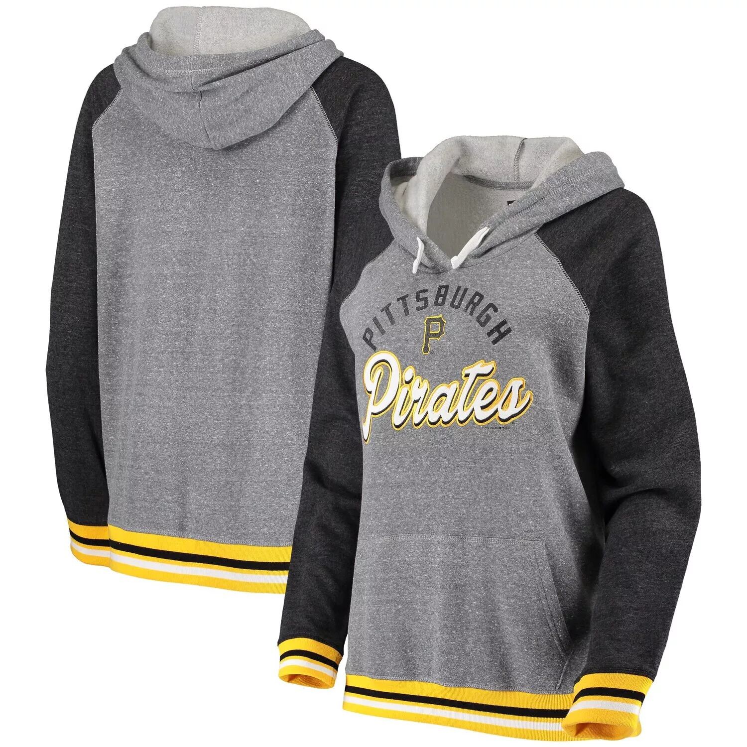 Женский пуловер с капюшоном New Era Heathered Grey Pittsburgh Pirates Tri-Blend реглан с манжетами New Era
Женский пуловер с капюшоном New Era Heathered Grey Pittsburgh Pirates Tri-Blend реглан с манжетами New Era