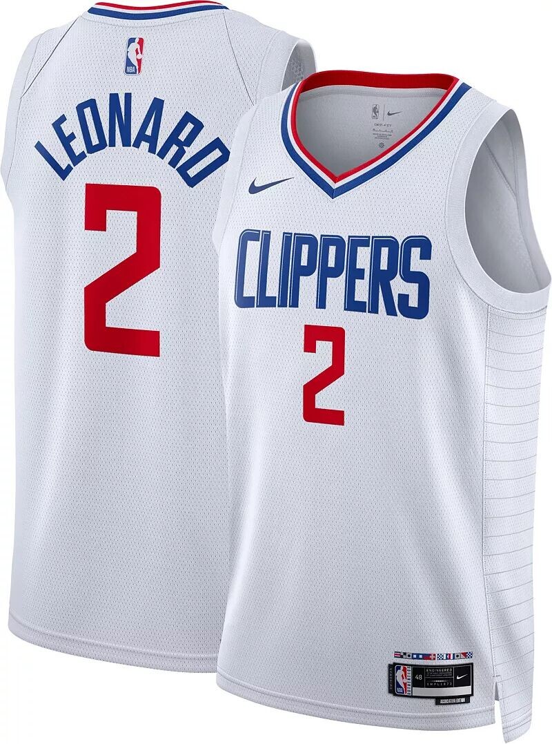 Мужская белая майка Nike Los Angeles Clippers Kawhi Leonard #2 Dri-FIT Swingman, Серый
Мужская белая майка Nike Los Angeles Clippers Kawhi Leonard #2 Dri-FIT Swingman, Серый