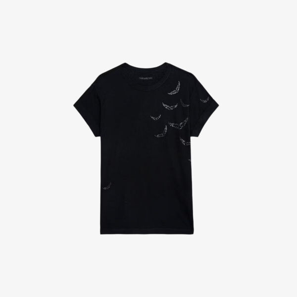 Футболка Anya из хлопковой смеси с короткими рукавами, украшенная стразами Zadig&Voltaire, серый
Футболка Anya из хлопковой смеси с короткими рукавами, украшенная стразами Zadig&Voltaire, серый