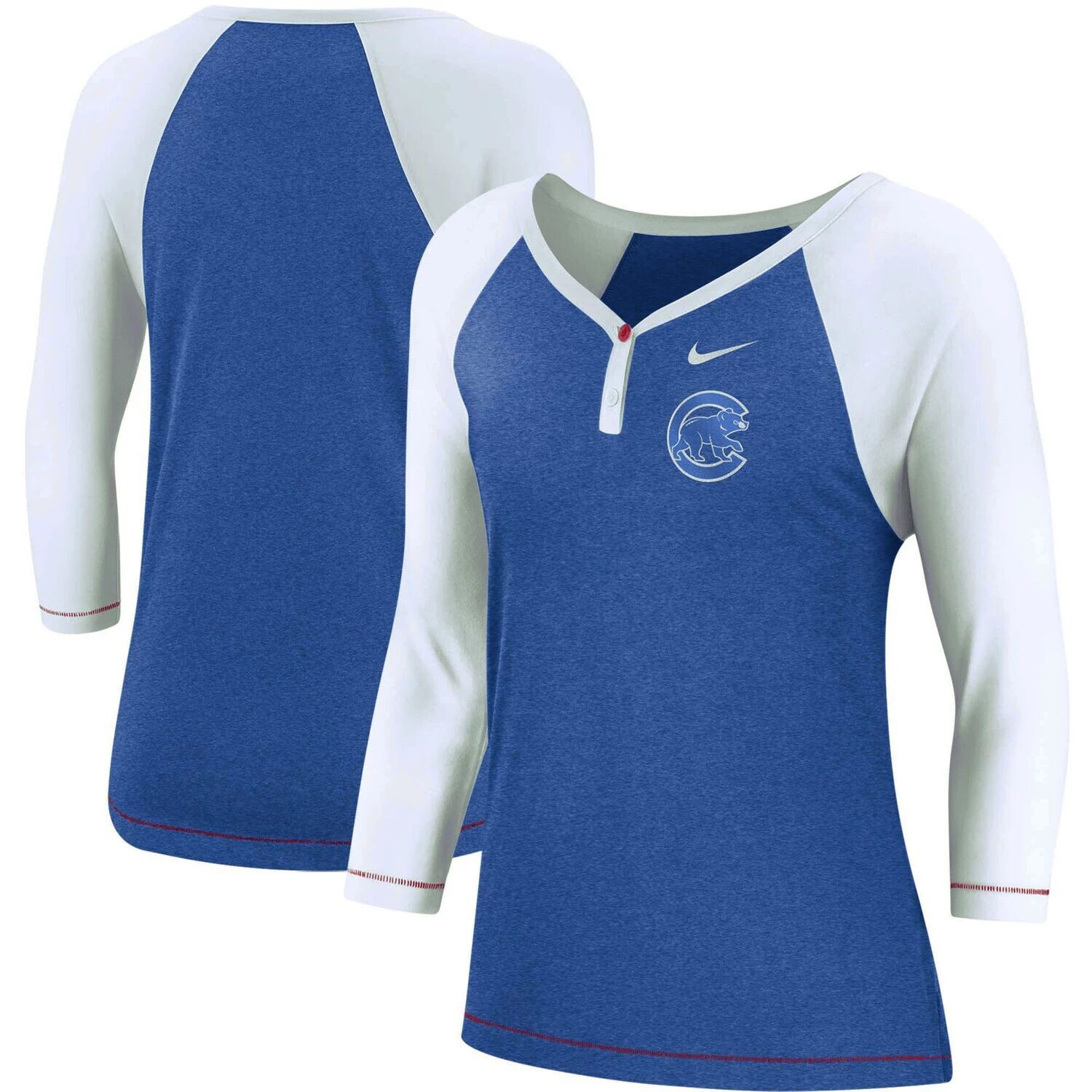 Женская футболка Nike Royal Chicago Cubs Henley с рукавами 3/4 реглан Tri-Blend Performance с v-образным вырезом Nike
Женская футболка Nike Royal Chicago Cubs Henley с рукавами 3/4 реглан Tri-Blend Performance с v-образным вырезом Nike
