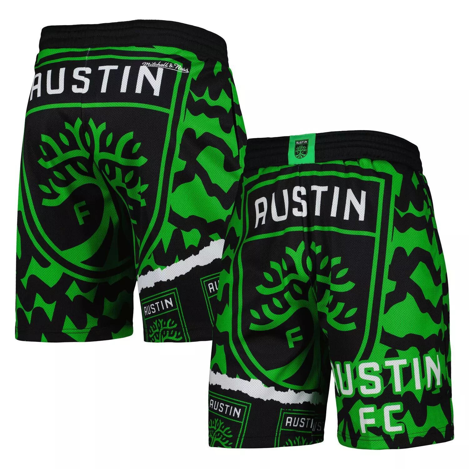 Мужские сублимированные шорты Mitchell & Ness черно-зеленого цвета Austin FC Jumbotron 2.0
Мужские сублимированные шорты Mitchell & Ness черно-зеленого цвета Austin FC Jumbotron 2.0