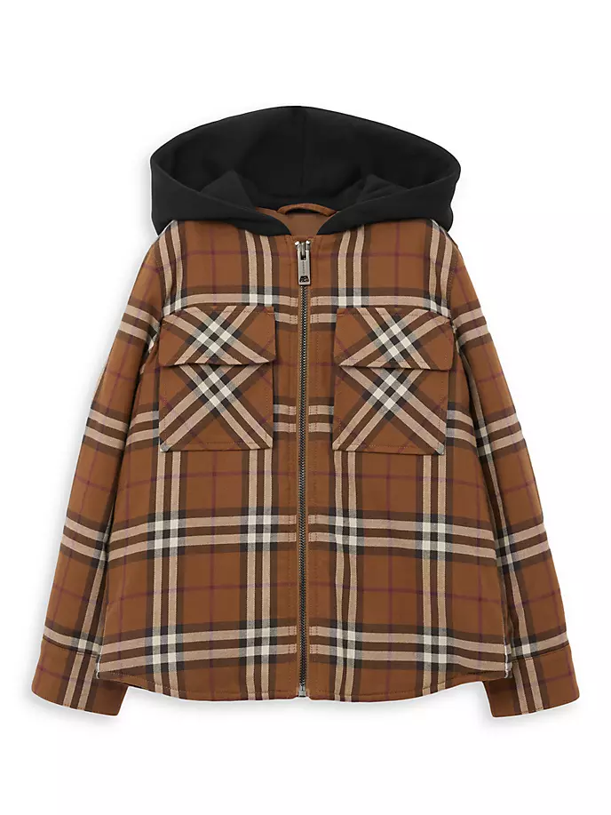 Куртка-рубашка на молнии в клетку Little Boy's & Boy's Eddie Burberry, цвет dark brown check
Куртка-рубашка на молнии в клетку Little Boy's & Boy's Eddie Burberry, цвет dark brown check