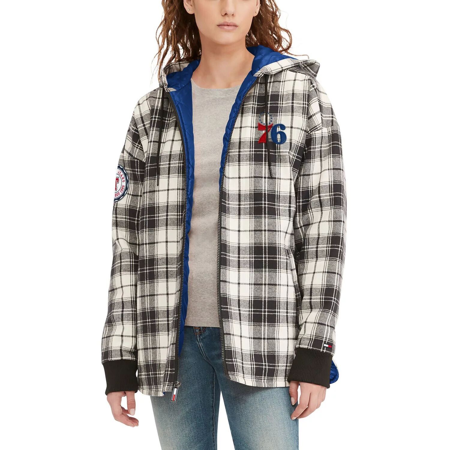 Женская фланелевая толстовка с молнией во всю длину Tommy Jeans Philadelphia 76ers Molly черного/кремового цвета, Черный
Женская фланелевая толстовка с молнией во всю длину Tommy Jeans Philadelphia 76ers Molly черного/кремового цвета, Черный