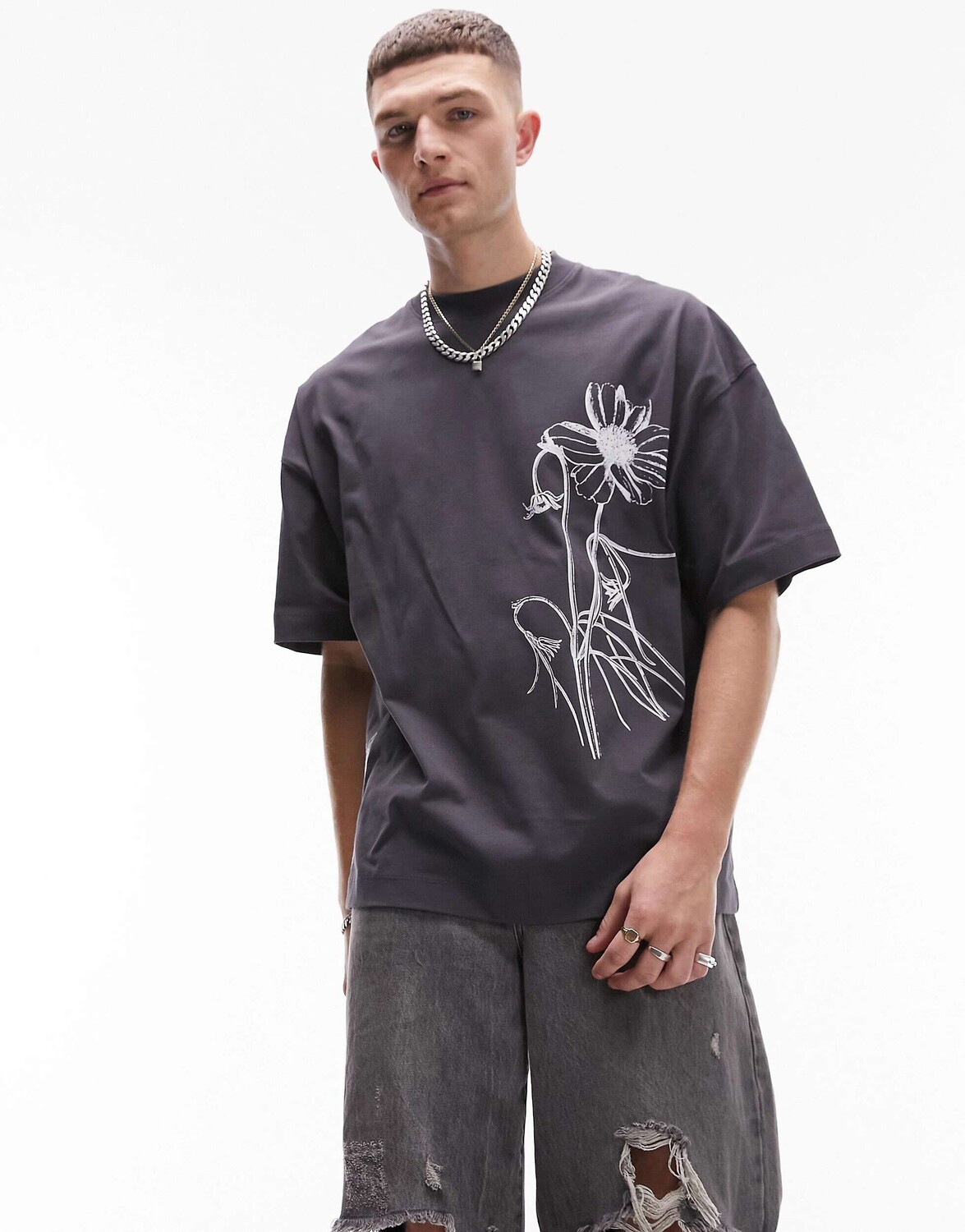 Футболка Topman премиум-класса экстремального кроя оверсайз с цветочной вышивкой спереди и сзади угольного цвета
Футболка Topman премиум-класса экстремального кроя оверсайз с цветочной вышивкой спереди и сзади угольного цвета