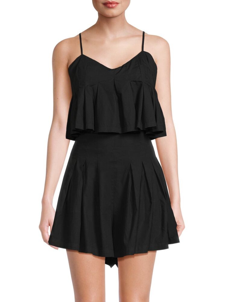 Комплект из 2 однотонных укороченного топа и шорт Miki Free People, черный
Комплект из 2 однотонных укороченного топа и шорт Miki Free People, черный