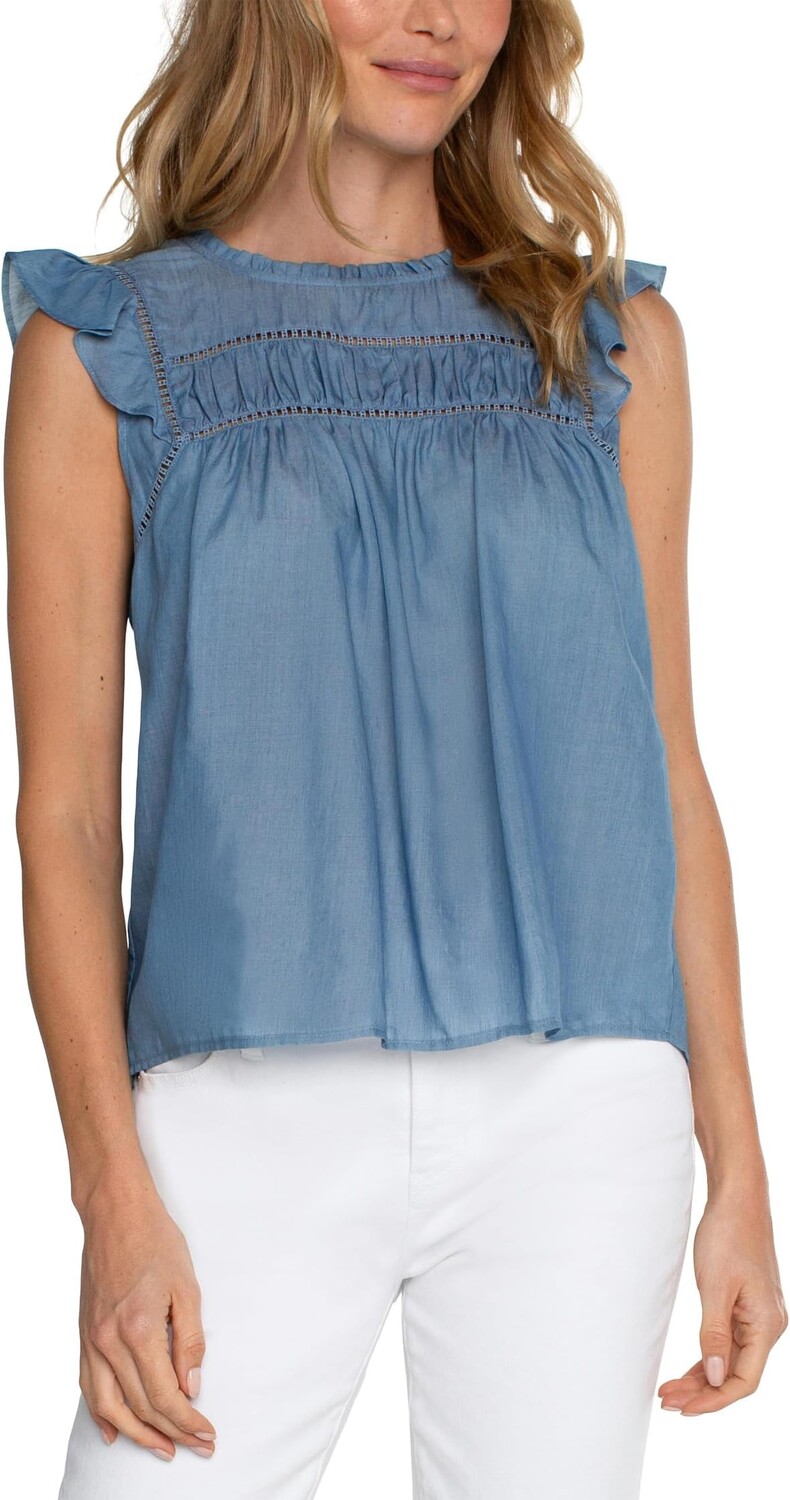 Топ Liverpool Los Angeles Flutter Sleeve Top with Trim Detail Lightweight Chambray, цвет Bridgeton Light
Топ Liverpool Los Angeles Flutter Sleeve Top with Trim Detail Lightweight Chambray, цвет Bridgeton Light
