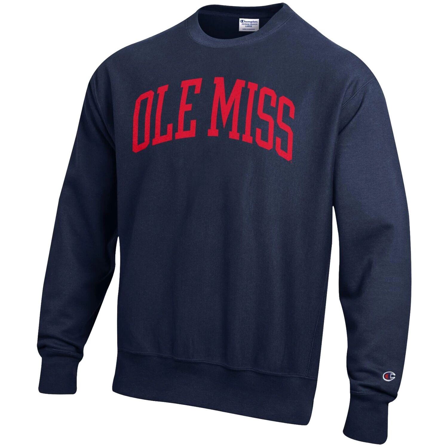 Мужской темно-синий пуловер Ole Miss Rebels Arch обратного плетения свитшот Champion
Мужской темно-синий пуловер Ole Miss Rebels Arch обратного плетения свитшот Champion