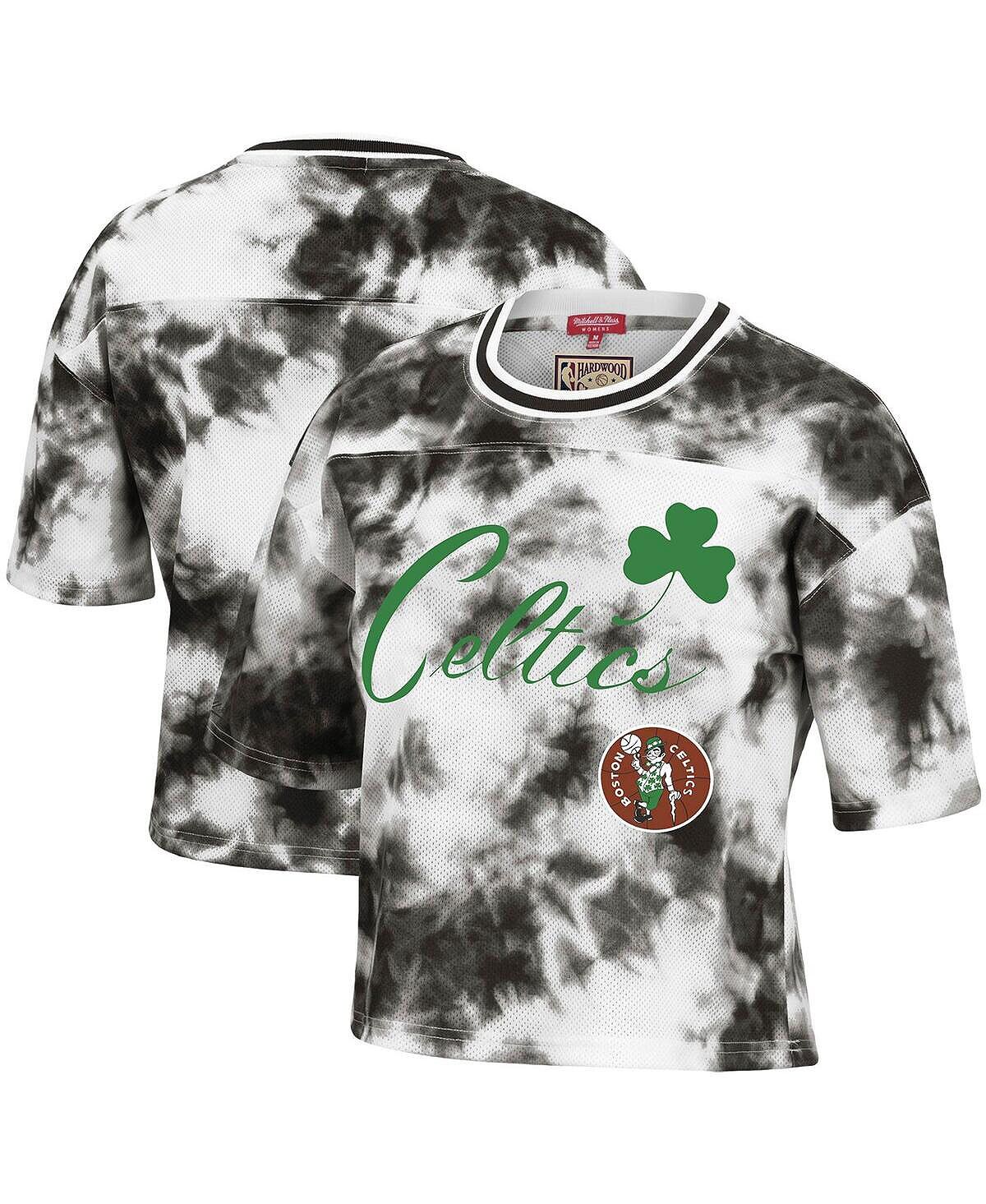 Женская черно-белая укороченная футболка Boston Celtics Hardwood Classics с принтом тай-дай Mitchell & Ness
Женская черно-белая укороченная футболка Boston Celtics Hardwood Classics с принтом тай-дай Mitchell & Ness
