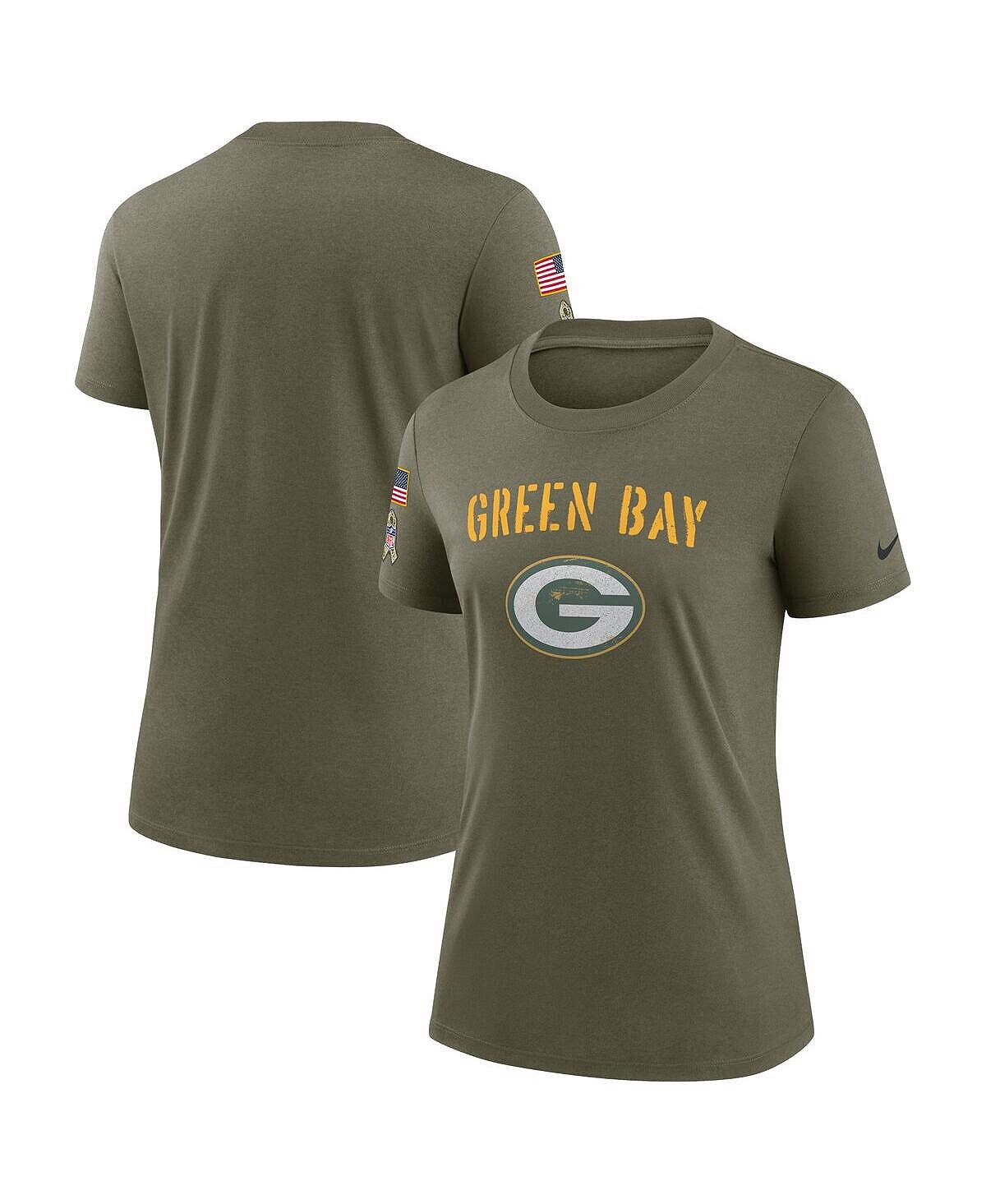 Женская оливково-зеленая футболка Bay Packers 2022 Salute To Service Legend Nike, Зеленый
Женская оливково-зеленая футболка Bay Packers 2022 Salute To Service Legend Nike, Зеленый