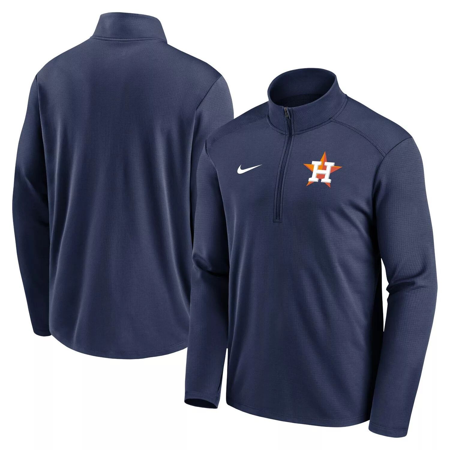 Мужская темно-синяя футболка с молнией до половины Houston Astros Agility Pacer Performance Nike, Синий
Мужская темно-синяя футболка с молнией до половины Houston Astros Agility Pacer Performance Nike, Синий