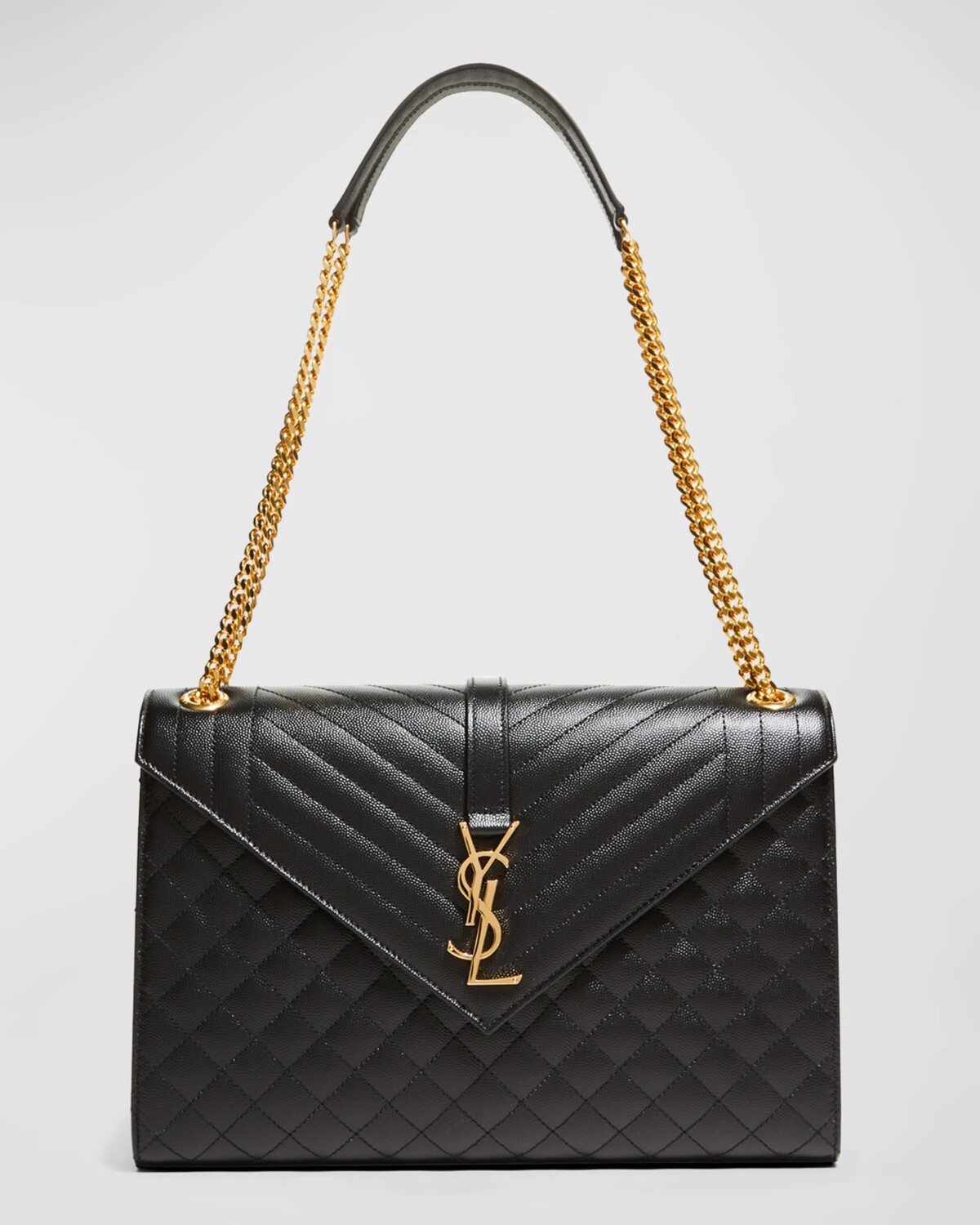 Большая сумка через плечо Envelope Triquilt YSL из зерненой кожи Saint Laurent, цвет Black
Большая сумка через плечо Envelope Triquilt YSL из зерненой кожи Saint Laurent, цвет Black