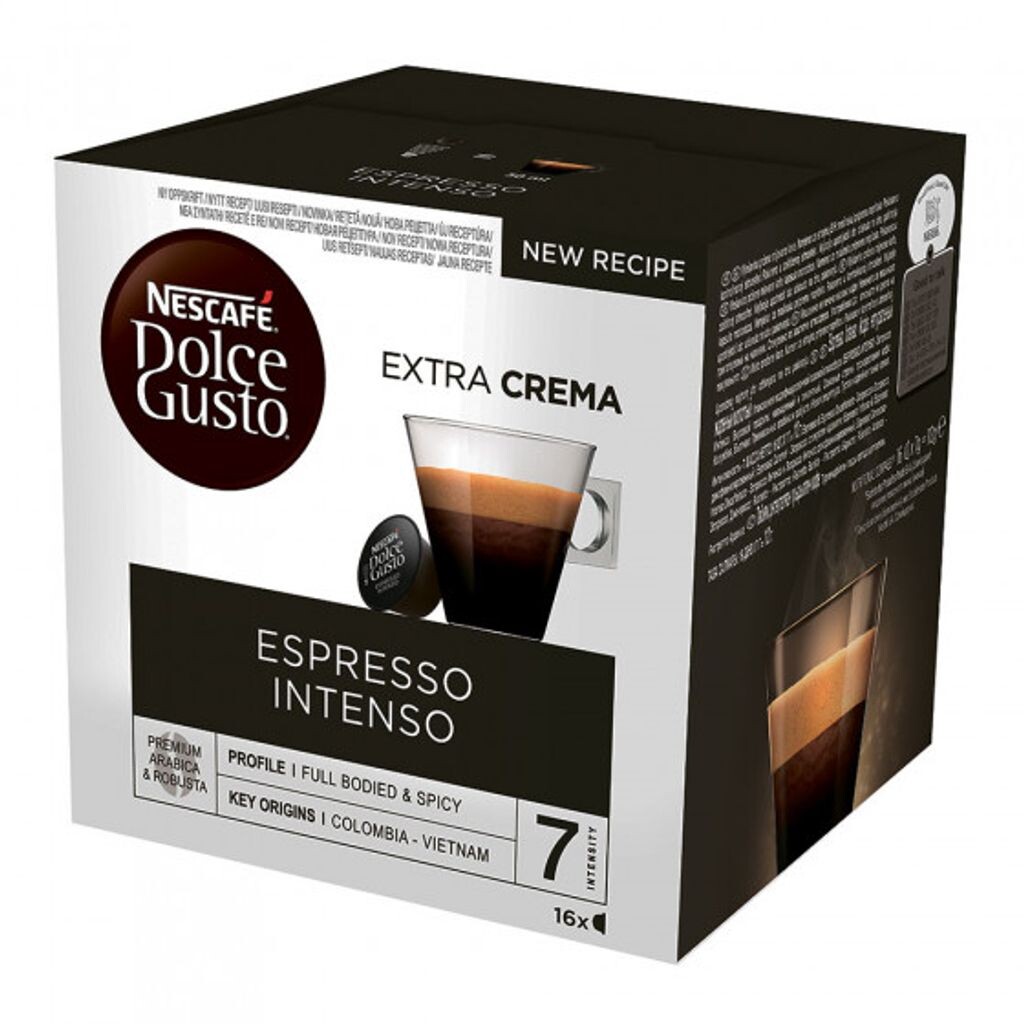 Nescafé Dolce Gusto Espresso Intenso, Кофе в капсулах, Эспрессо, 16 чашек, Nescafé, Коробка, 16 шт.
Nescafé Dolce Gusto Espresso Intenso, Кофе в капсулах, Эспрессо, 16 чашек, Nescafé, Коробка, 16 шт.