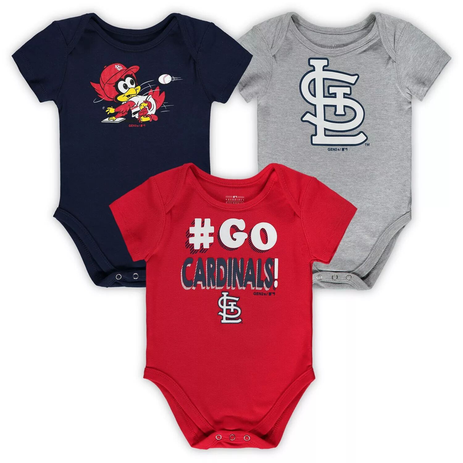 Комплект из трех боди Infant красного/темно-синего/серого цвета St. Louis Cardinals Born To Win Outerstuff
Комплект из трех боди Infant красного/темно-синего/серого цвета St. Louis Cardinals Born To Win Outerstuff