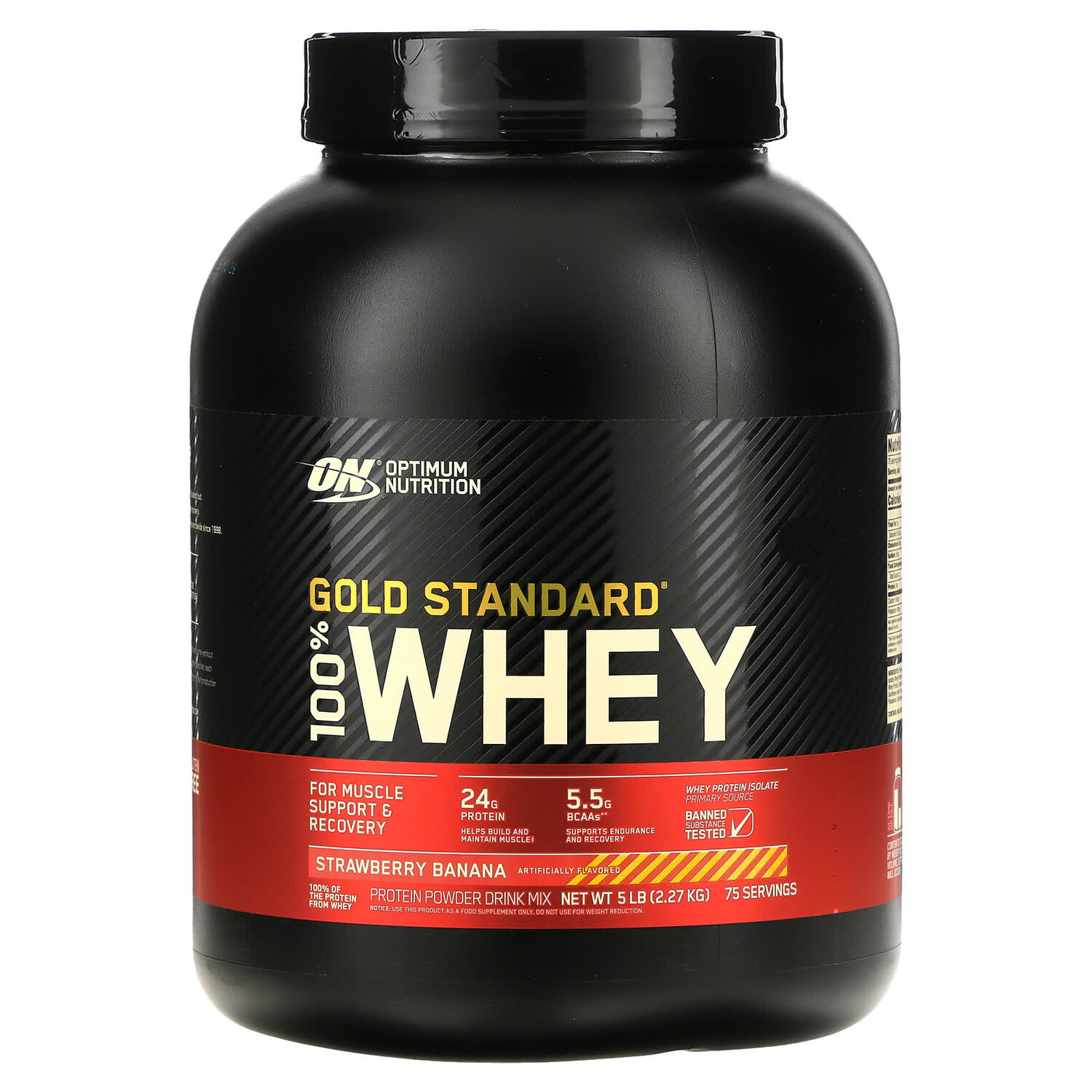 Gold Standard 100% Whey, сыворотка со вкусом клубники и банана, 2,27 кг (5 фунтов), Optimum Nutrition
Gold Standard 100% Whey, сыворотка со вкусом клубники и банана, 2,27 кг (5 фунтов), Optimum Nutrition
