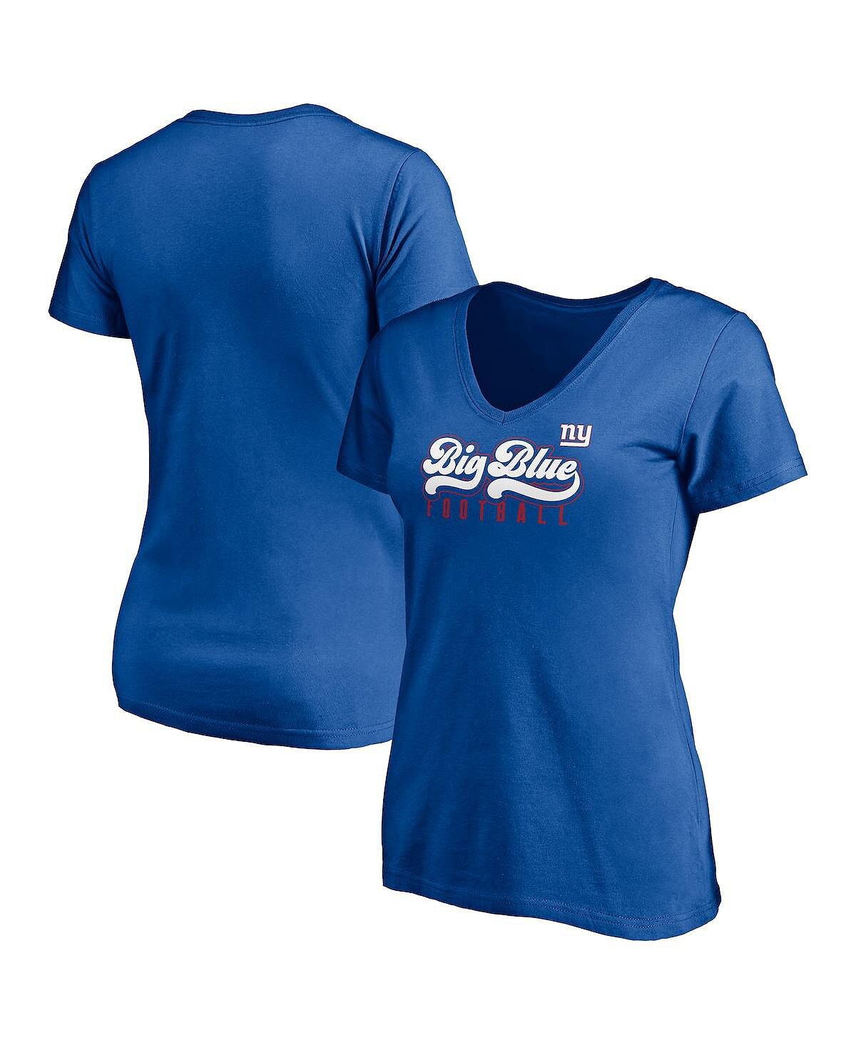 Женская фирменная футболка с v-образным вырезом Royal New York Giants Hometown Collection Wildcat Fanatics
Женская фирменная футболка с v-образным вырезом Royal New York Giants Hometown Collection Wildcat Fanatics