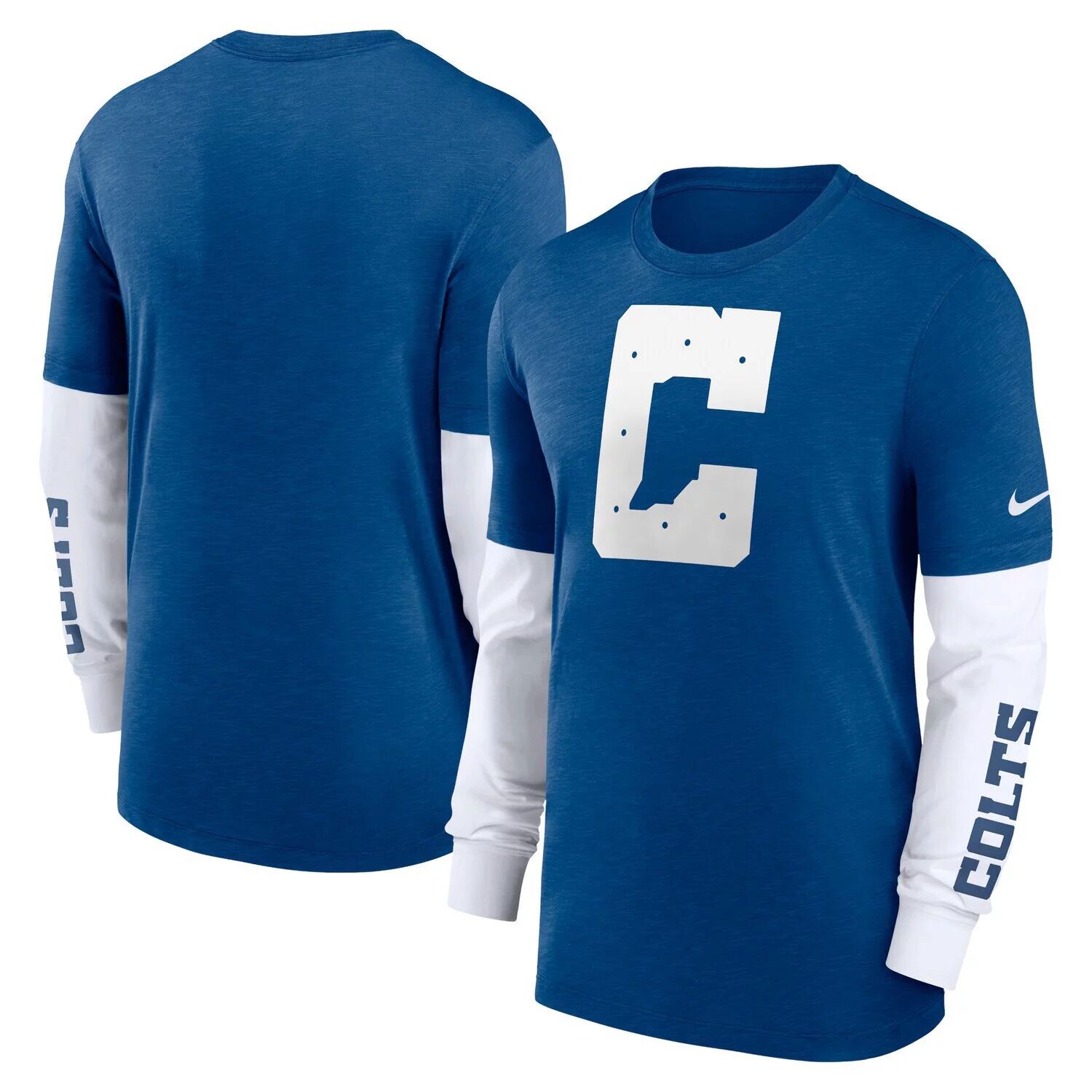 Мужская модная футболка с длинным рукавом Heather Royal Indianapolis Colts Slub Nike
Мужская модная футболка с длинным рукавом Heather Royal Indianapolis Colts Slub Nike