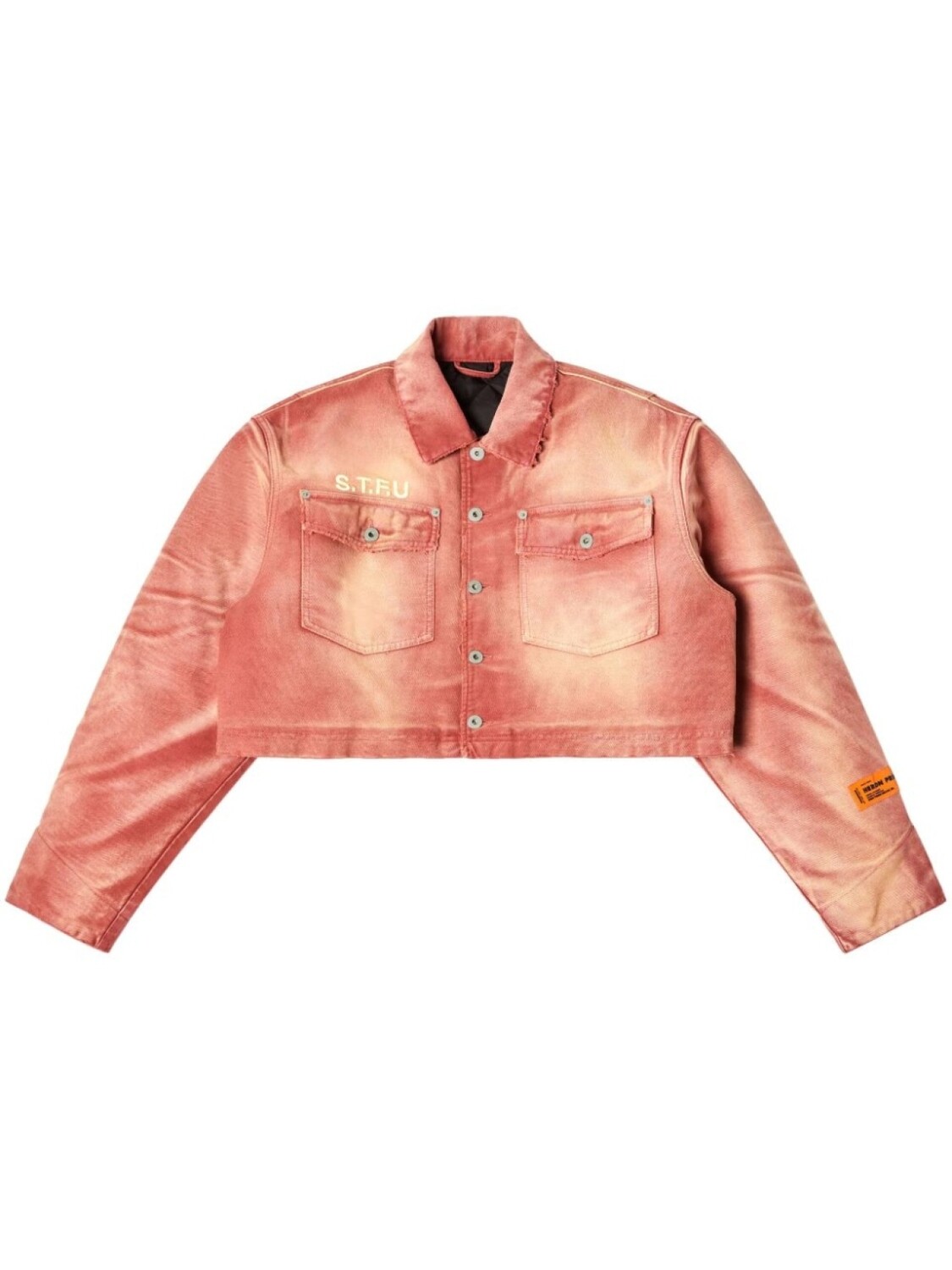 Heron Preston укороченная джинсовая куртка с эффектом потертости, красный
Heron Preston укороченная джинсовая куртка с эффектом потертости, красный