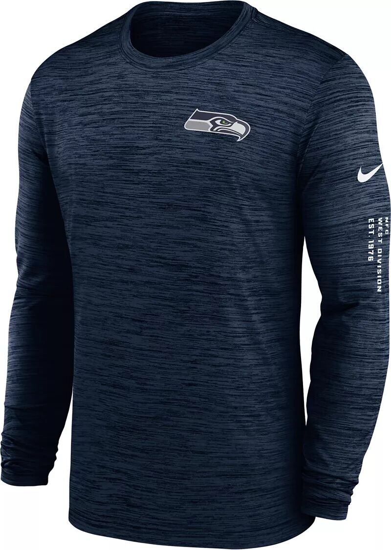 Мужская футболка Nike Seattle Seahawks Sideline Alt Navy Velocity с длинным рукавом
Мужская футболка Nike Seattle Seahawks Sideline Alt Navy Velocity с длинным рукавом