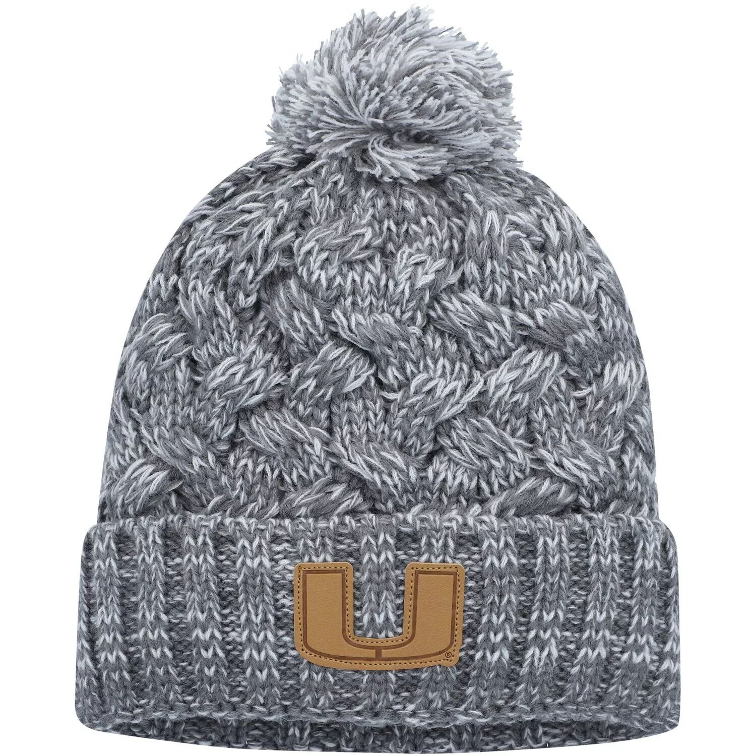 Женская вязаная шапка с манжетами и помпоном Top of the World Heather Grey Miami Hurricanes Arctic
Женская вязаная шапка с манжетами и помпоном Top of the World Heather Grey Miami Hurricanes Arctic