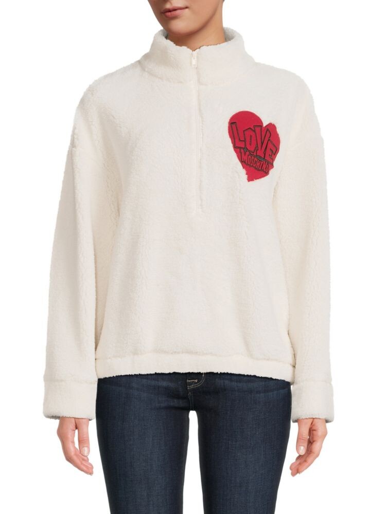 Толстовка на молнии с логотипом из искусственного меха Love Moschino, цвет Cream White
Толстовка на молнии с логотипом из искусственного меха Love Moschino, цвет Cream White