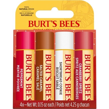 Подарочный набор бальзама для губ Burt's Bees Песочное печенье Клюквенный спритц с соленой карамелью и мятой 4x4,25 г Праздничное исправление
Подарочный набор бальзама для губ Burt's Bees Песочное печенье Клюквенный спритц с соленой карамелью и мятой 4x4,25 г Праздничное исправление