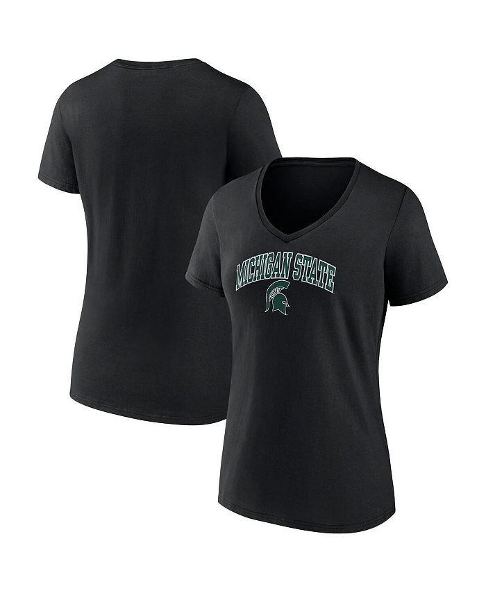 Черная женская футболка с v-образным вырезом и фирменным логотипом Michigan State Spartans Evergreen Campus Fanatics, черный
Черная женская футболка с v-образным вырезом и фирменным логотипом Michigan State Spartans Evergreen Campus Fanatics, черный